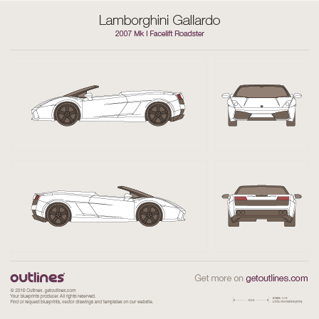 448x449 Lamborghini Blueprints Collection, Download All Models