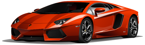 500x158 Red Lamborghini Vector Drawing
