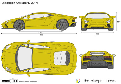 Lamborghini Aventador S Vector Drawing 400x276 Lamborghini Aventador S Vector Drawing
