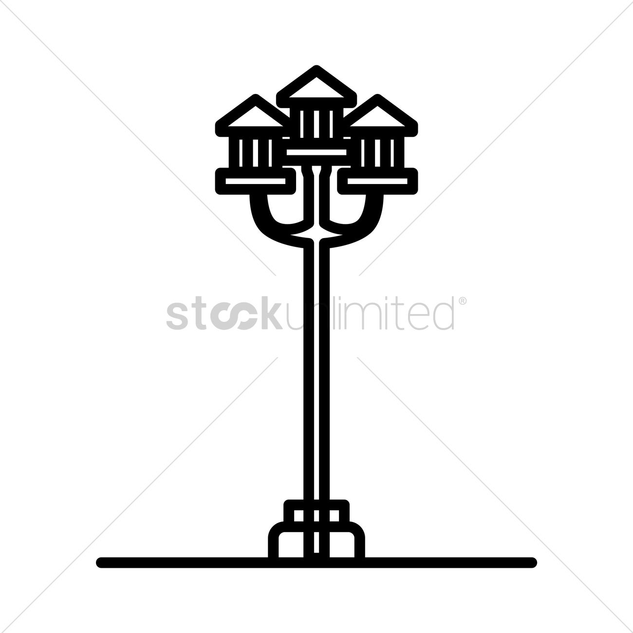 1300x1300 Lamp Post Vector Image
