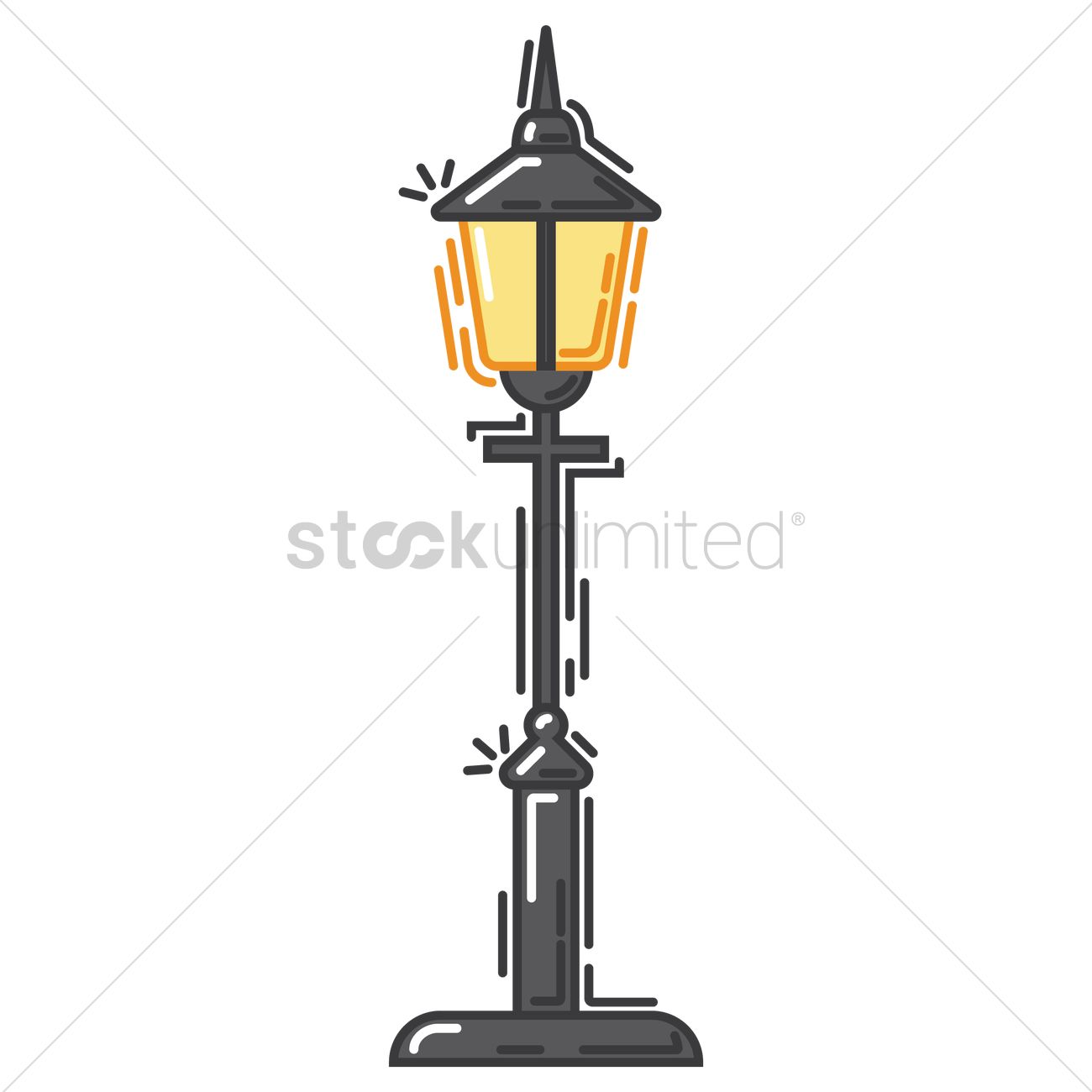 1300x1300 Lamp Post Vector Image