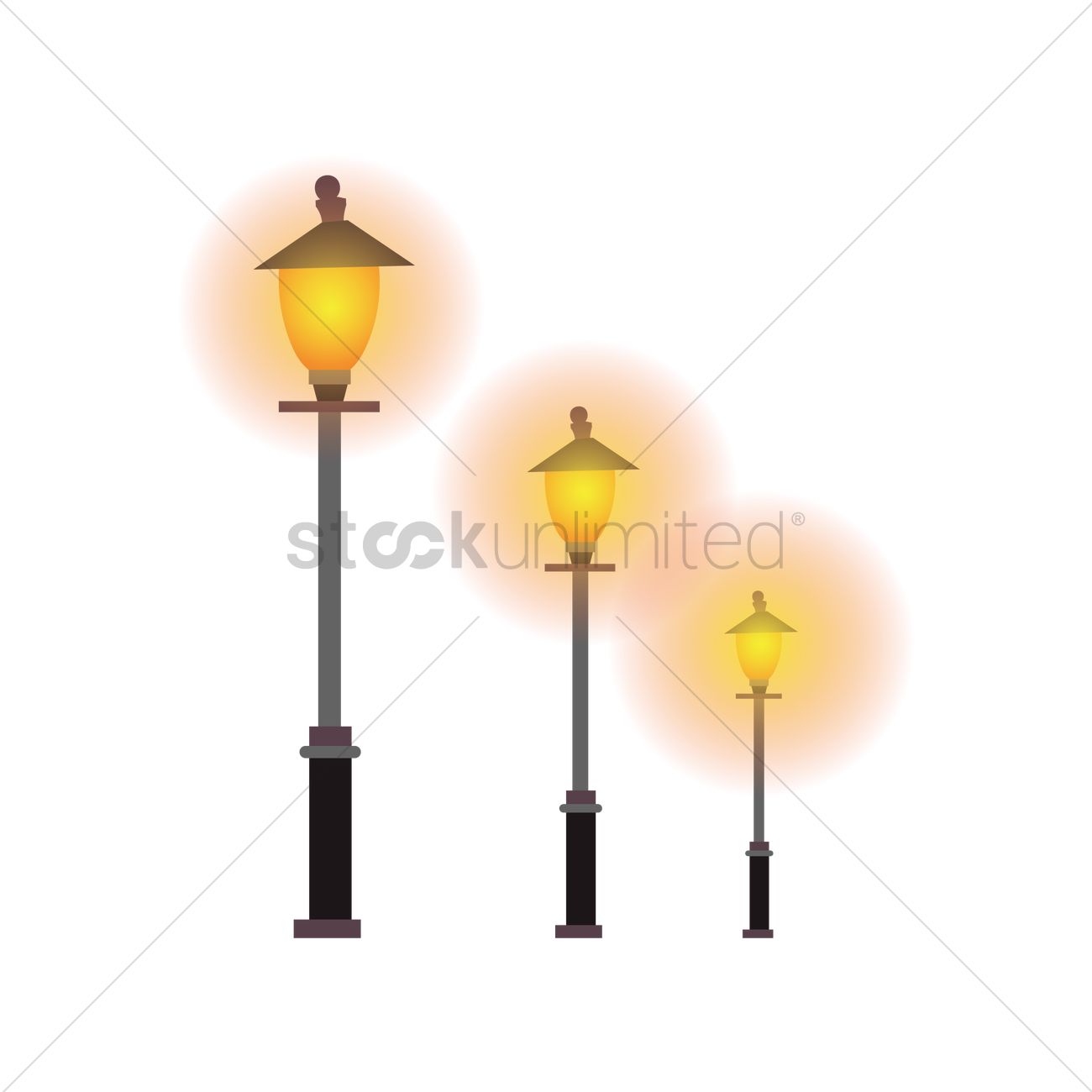 1300x1300 Lamp Post Vector Image