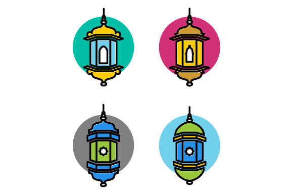 580x386 Arabic Lamp Vector Illustration Graphic
