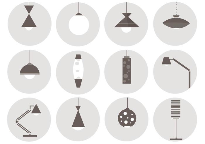 700x490 Retro Lamp Vector Pack