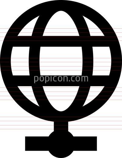 400x518 Globe Lan Connection Vector Icon