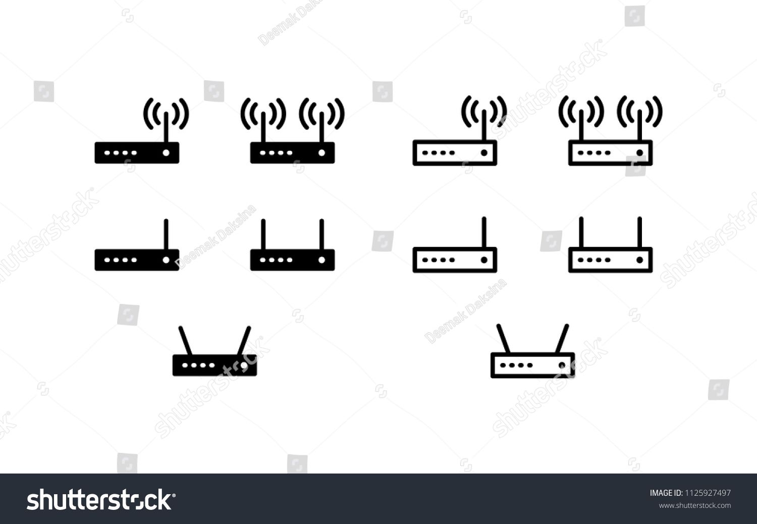 1500x1038 Router Icon Set Wireless, Router, Internet, Connection, Wifi