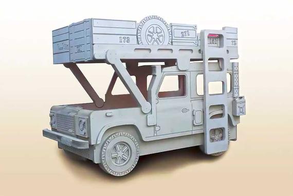 570x382 Land Rover Bed Plans Children's Bed Vector Project Plan Etsy
