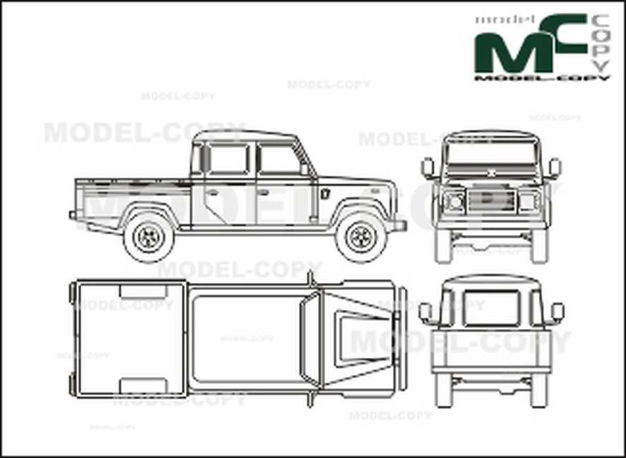 Landrover Defender Pick Up, Doors 886x649 Landrover Defender Pick Up, Doors