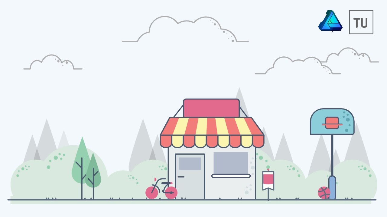 1280x720 The Marketplace Land Vector Illustration