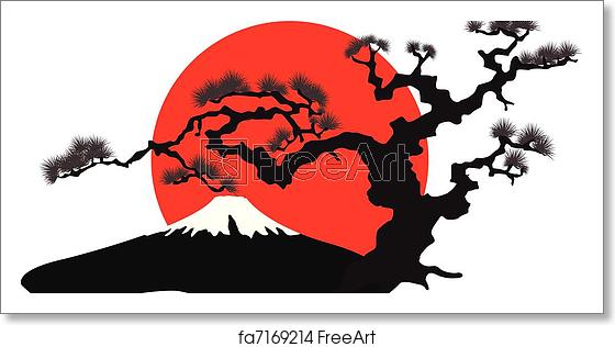 Free Art Print Of The Japanese Landscape Silhouette Vector 560x316 Free Art Print Of The Japanese Landscape Silhouette Vector