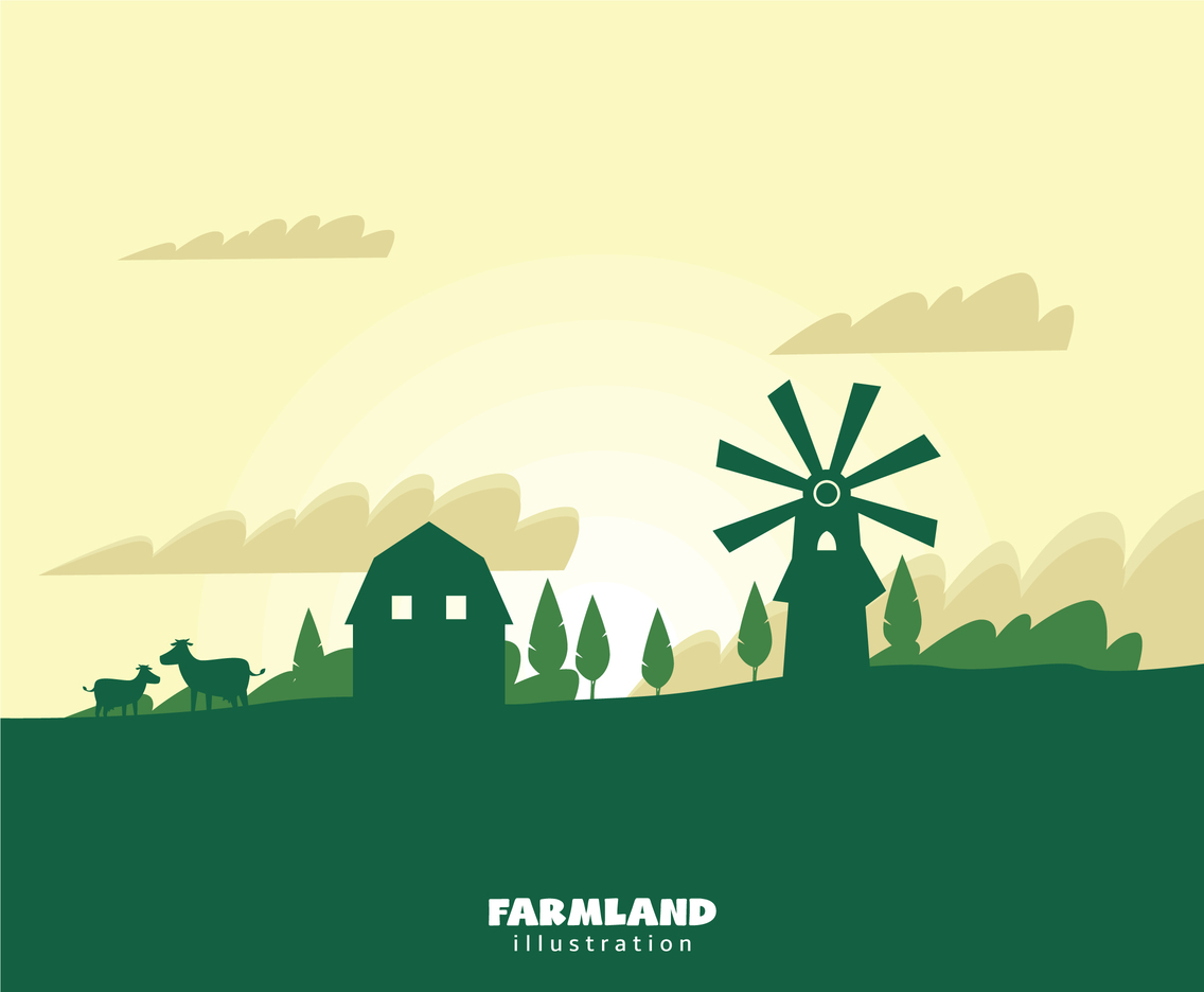 Ranch Landscape Silhouette Vector Art Graphics 1136x936 Ranch Landscape Silhouette Vector Art Graphics