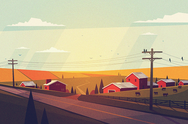 600x396 Vector Landscapes On Behance