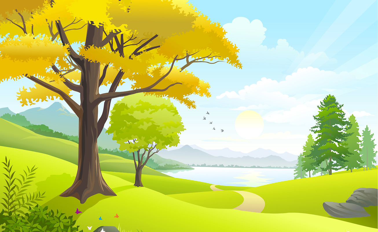 1306x800 Landscape Vector Art Free Wallpaper Download