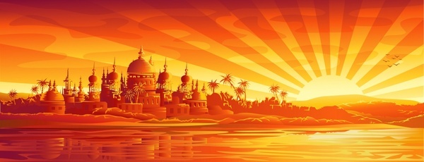 600x230 Landscape Sketch Free Vector Download