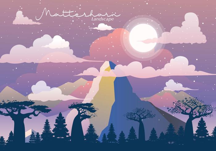 700x490 Matterhorn Landscape Vector