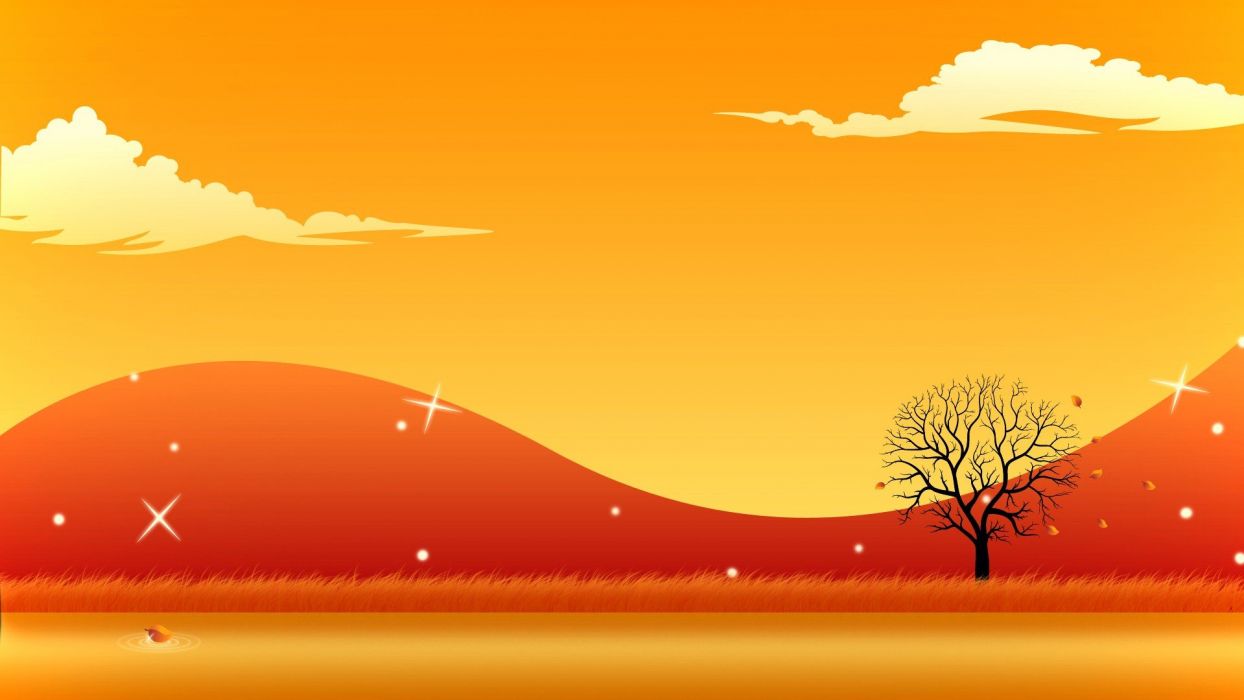 1244x700 Abstract Landscapes Vector Art Wallpaper