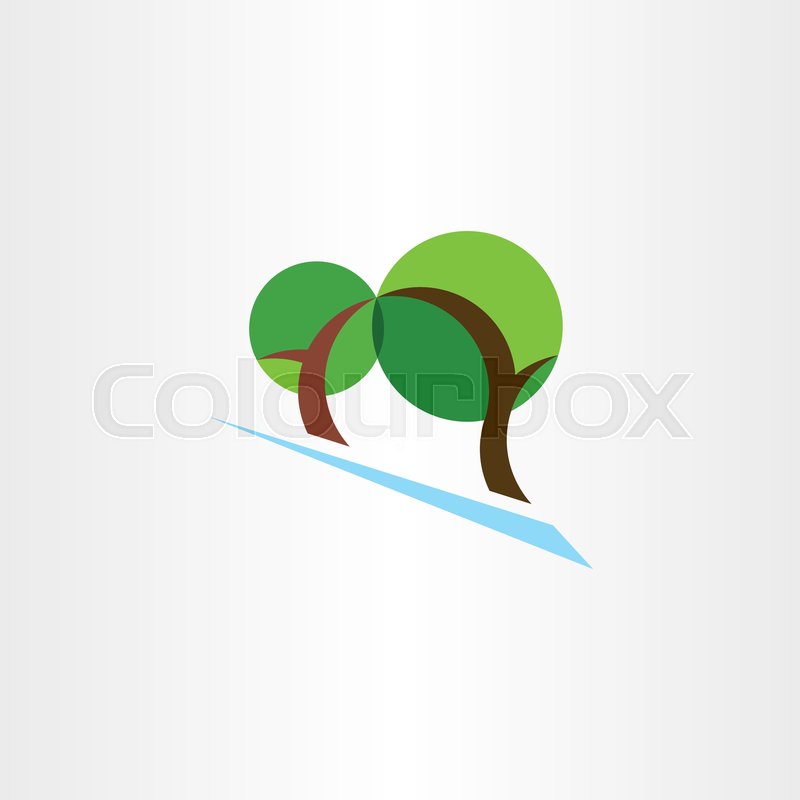 800x800 Landscape Logo Trees Park Vector Eco Stock Vector Colourbox