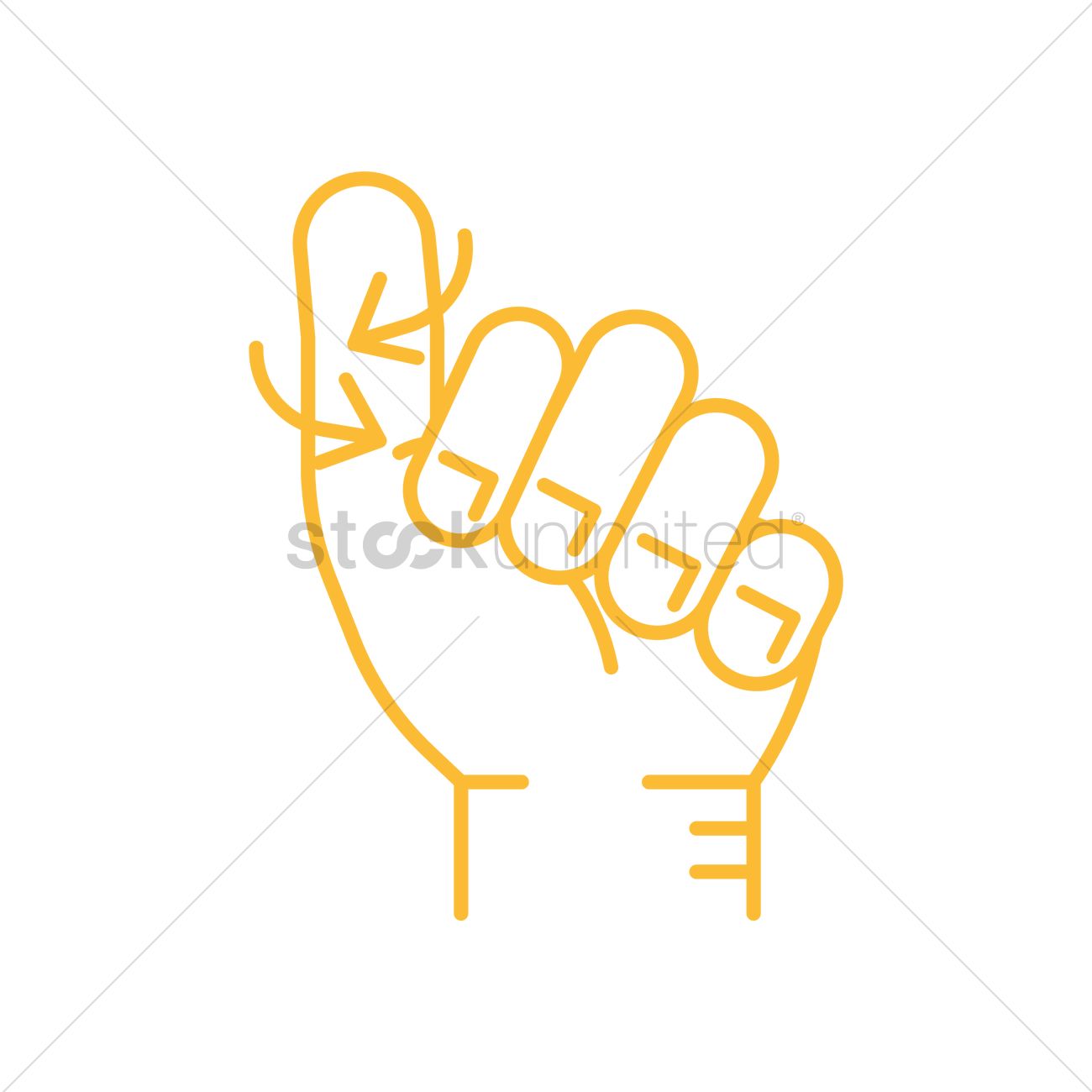 1300x1300 Number Ten In Sign Language Vector Image
