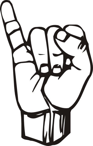 384x599 Sign Language I Clip Art Free Vector In Open Office Drawing