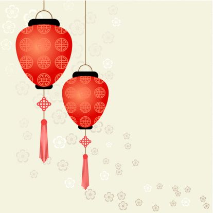 414x414 Red Chinese Lantern Vector Art Illustration Gif