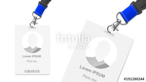 500x282 Set Of Lanyard And Vertical Badge Vector Illustration On White