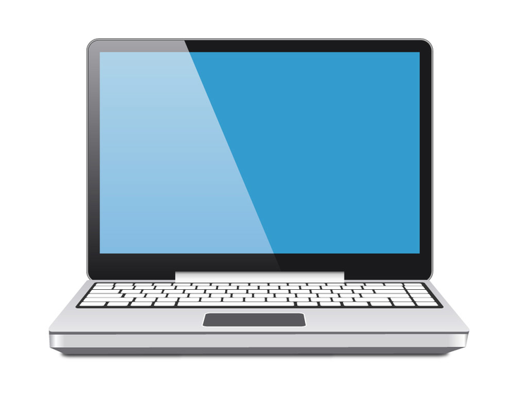 724x570 Laptop Vector Blue Screen
