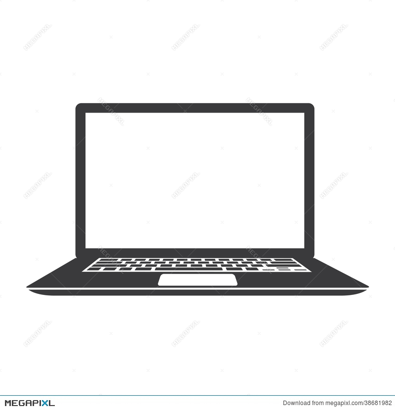 800x830 Laptop Vector Illustration Icon Isolated On White Illustration