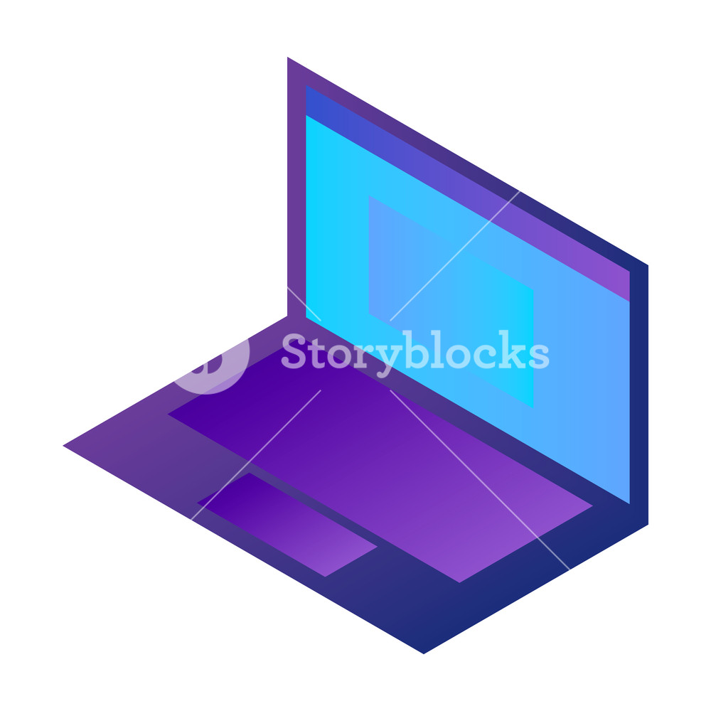 1000x1000 Modern Laptop Icon Isometric Of Modern Laptop Vector Icon For Web