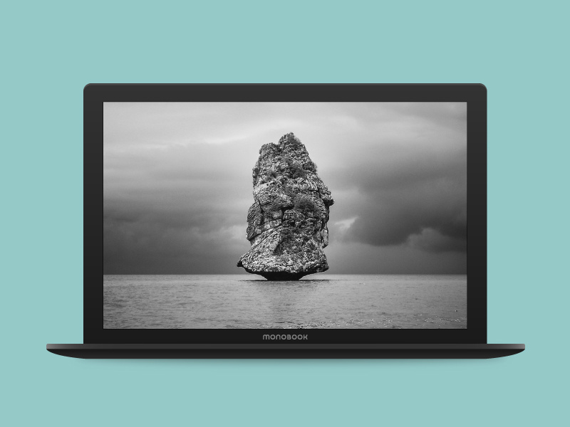 800x600 Free Slim Laptop Vector Mockup