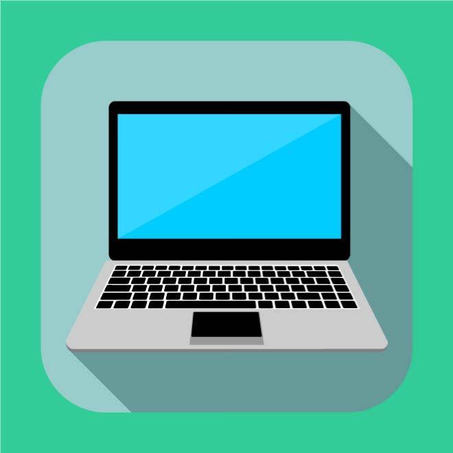 660x660 Laptop Flat Icon Vector