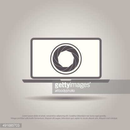 414x414 Camera Lens Laptop Vector Icon Premium Clipart