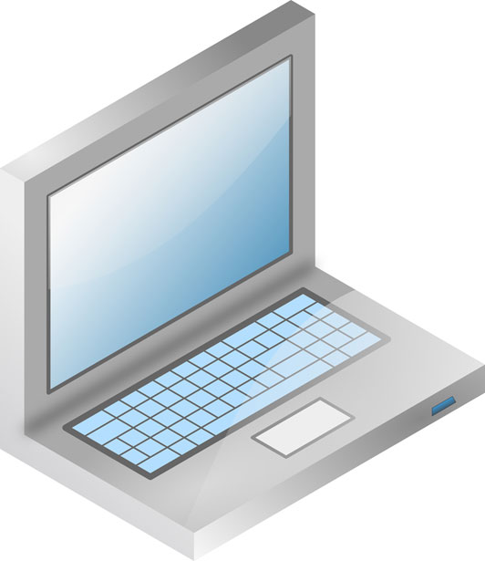 532x615 Laptop Vector Model Free Stock Photo