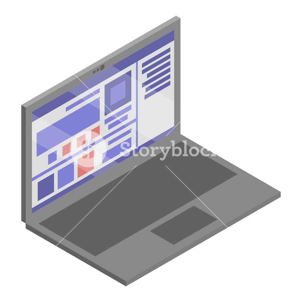 1000x1000 Business Laptop Icon Isometric Of Business Laptop Vector Icon