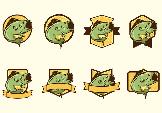632x443 Free Largemouth Bass Fish Badge Vectors Free Vector Download