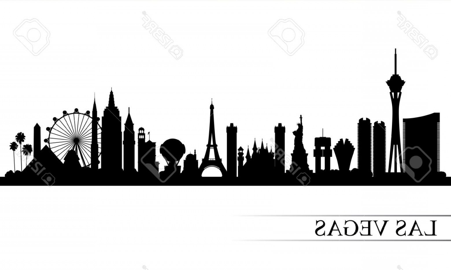 Las Vegas Silhouette Vector at Vectorified.com | Collection of Las ...