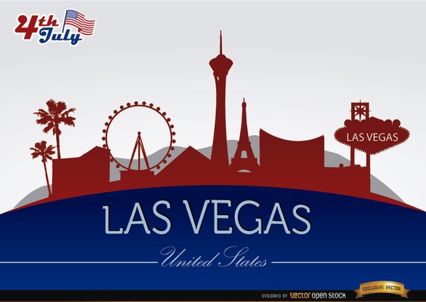 600x425 Las Vegas City Silhouettes On July Free Vector
