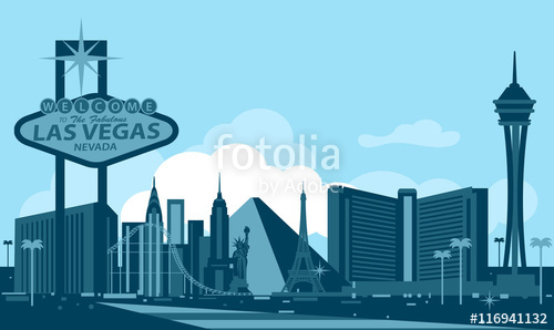 500x298 Las Vegas Skyline Stock Image And Royalty Free Vector