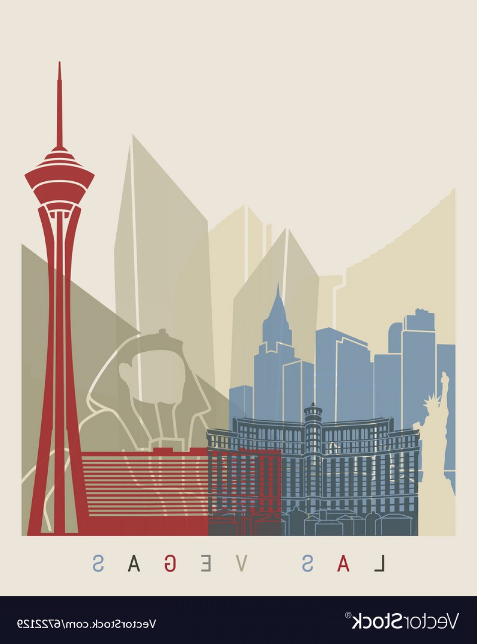 960x1296 Las Vegas Skyline Vector Hoodamathrun