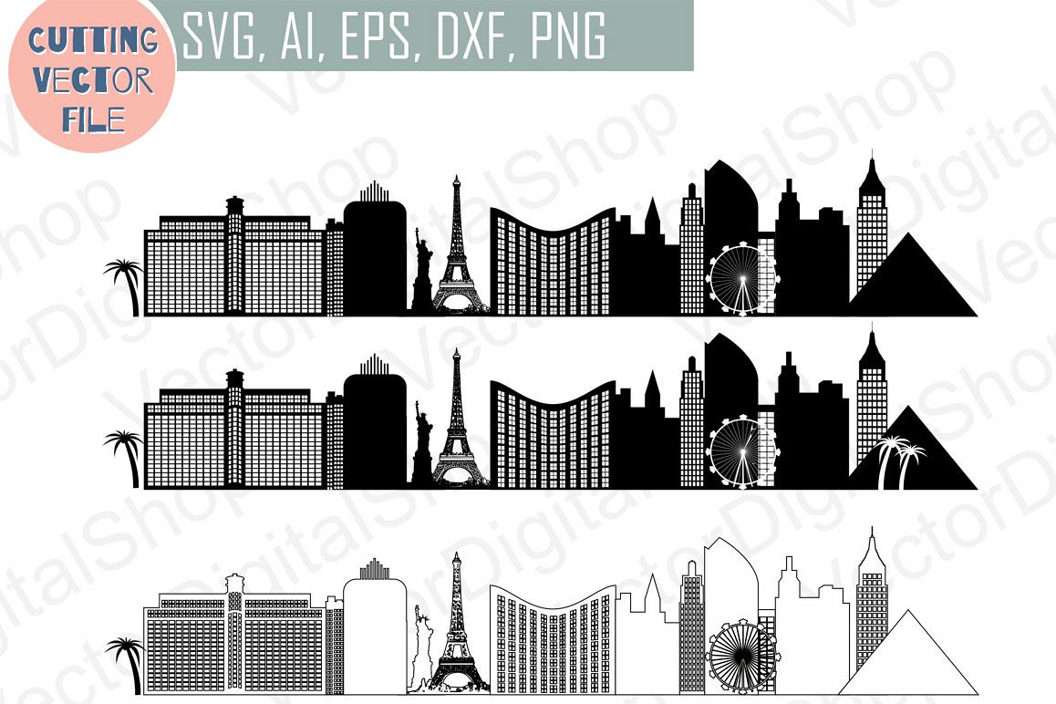 Las Vegas Skyline Vector At Vectorified Com Collection Of Las Vegas Skyline Vector Free For Personal Use