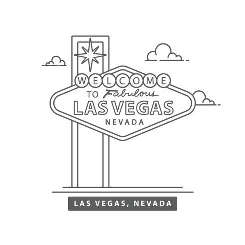 490x490 Welcome To Las Vegas Sign Line Vector