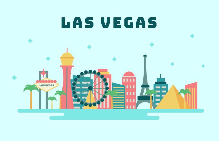 762x490 Las Vegas City Skyline Vector