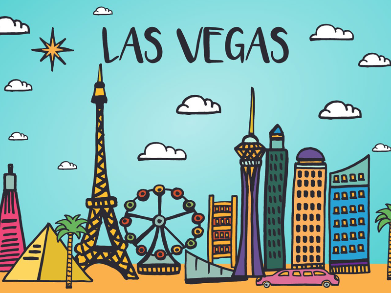 Las Vegas Vector Freebie Illustration 800x600 Las Vegas Vector Freebie Illustration