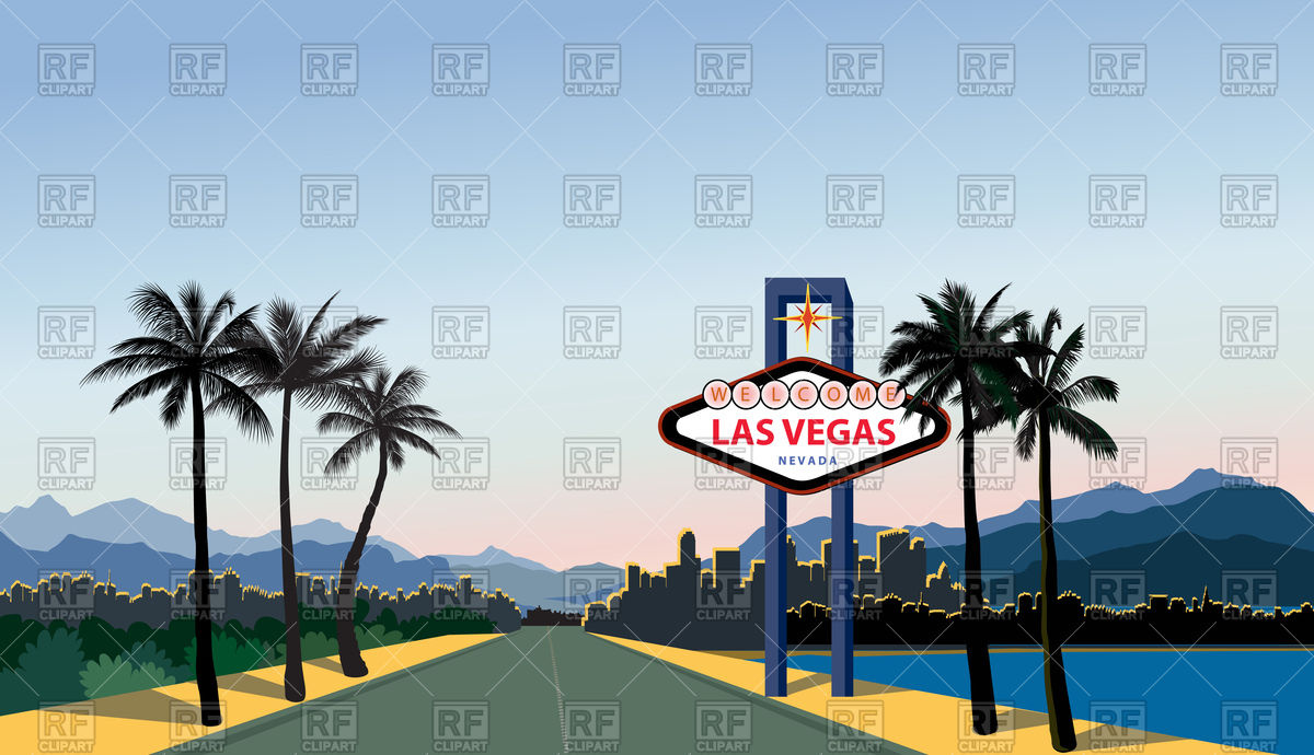 Las Vegas City Skyline Travel Usa Background Vector Image 1200x690 Las Vegas City Skyline Travel Usa Background Vector Image