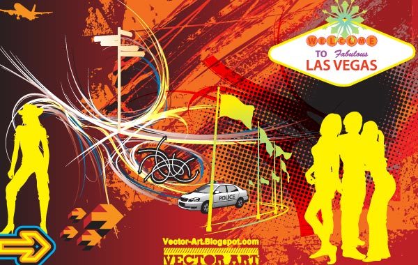 Free Vectors Fabulous Las Vegas Vector Art 600x380 Free Vectors Fabulous Las Vegas Vector Art