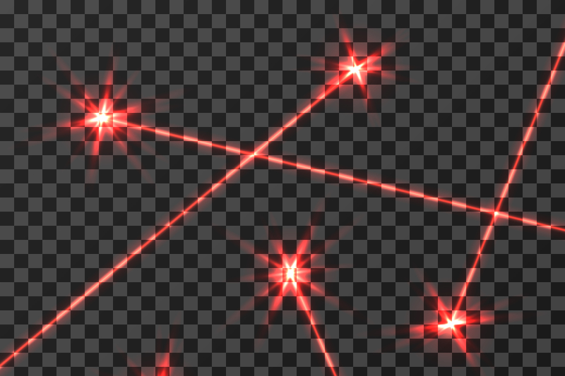 800x533 Red Laser Beams Vector Light Effect Isolated On Transparent