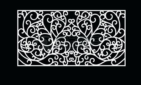 450x270 Laser Cut Vector Panel Cutting Paper Wood Metal Swirls