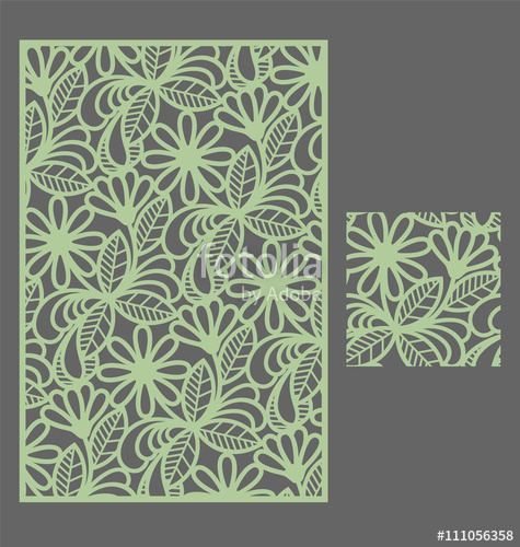 475x500 Laser Cut Vector Panel And The Seamless Pattern For Decorative