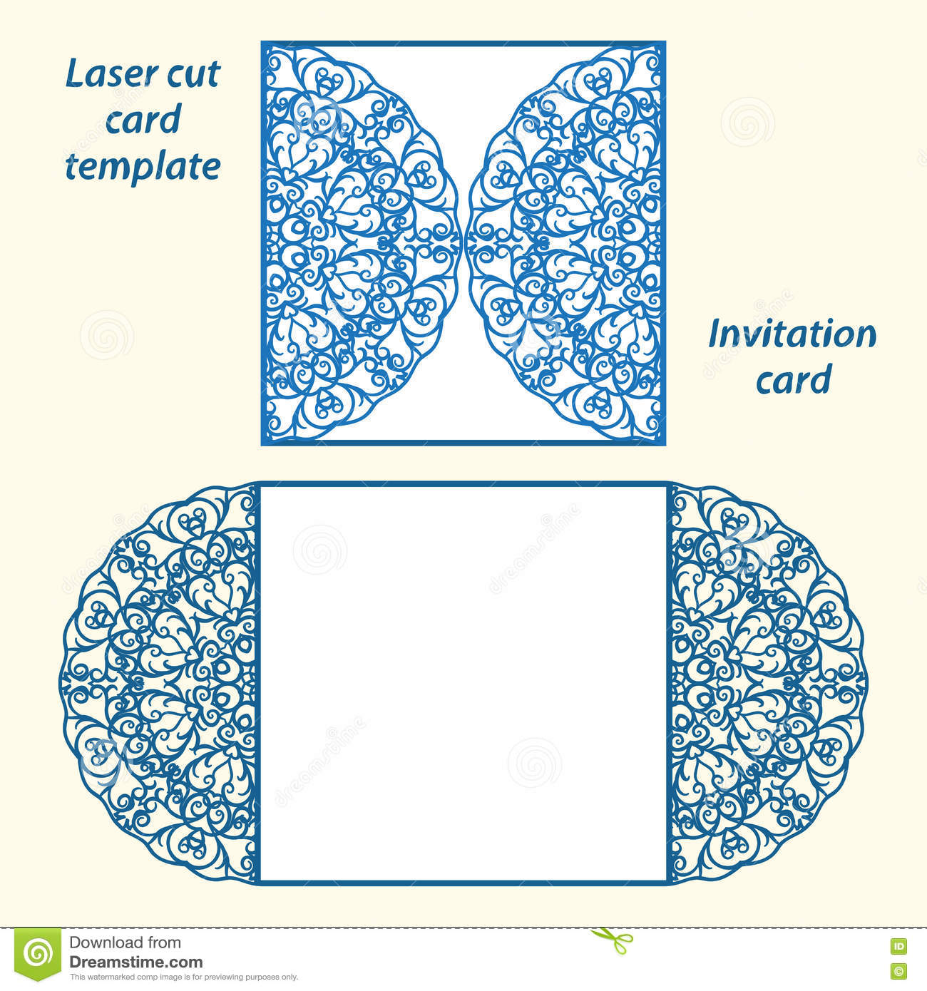 1300x1390 Laser Cut Wedding Invitation Card Template Vector Free