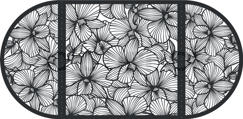 800x393 Laser Cut Vector Wedding Invitation Stock Vector Colourbox