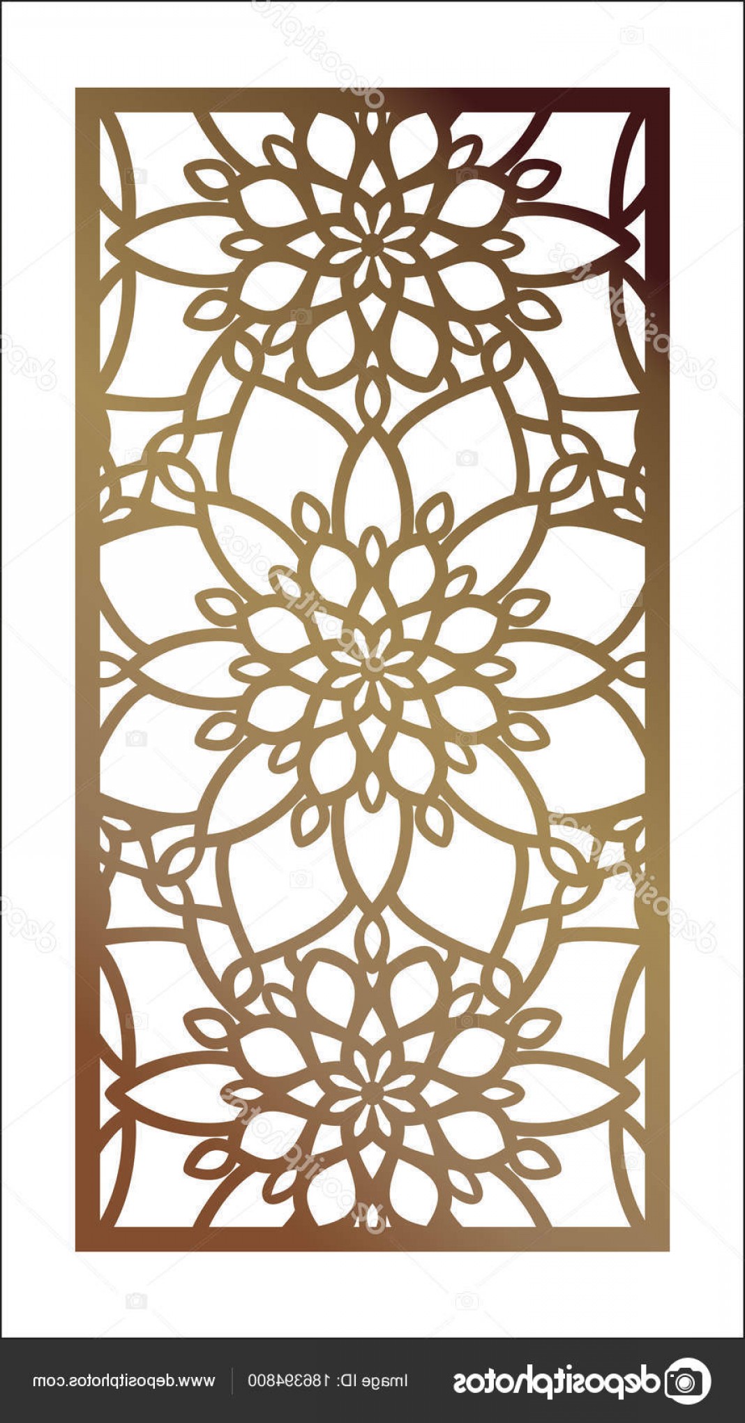 1068x2040 Stock Illustration Vector Laser Cut Panel Pattern Soidergi